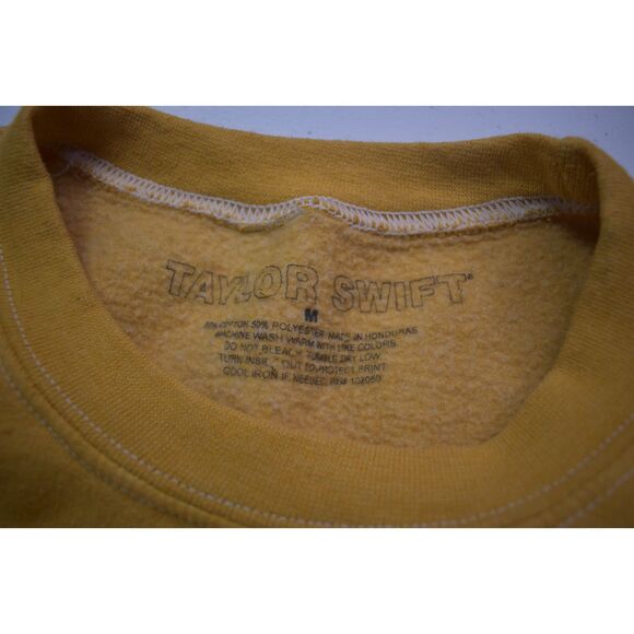 Taylor Swift To My Lover Cropped Crewneck Sweatshirt Mustard Yellow Heart Medium - Picture 3 of 6